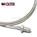 rtd thermal resistance manufacturer sus304 sus316 bolt silvery shielding cable pt100 flexible temperature sensor